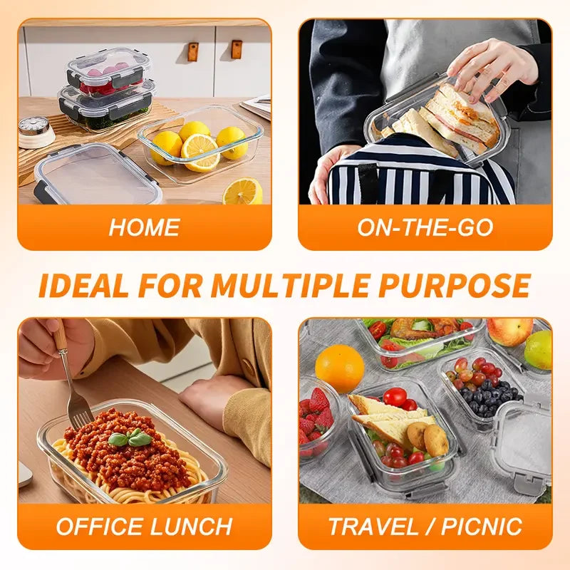 BPA-Free Glass Food Storage Container Set