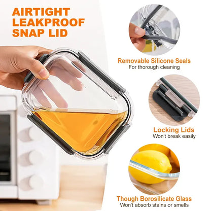 BPA-Free Glass Food Storage Container Set