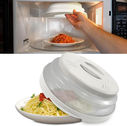 Magnetic Microwave Splatter Cover — 12-Inch Collapsible